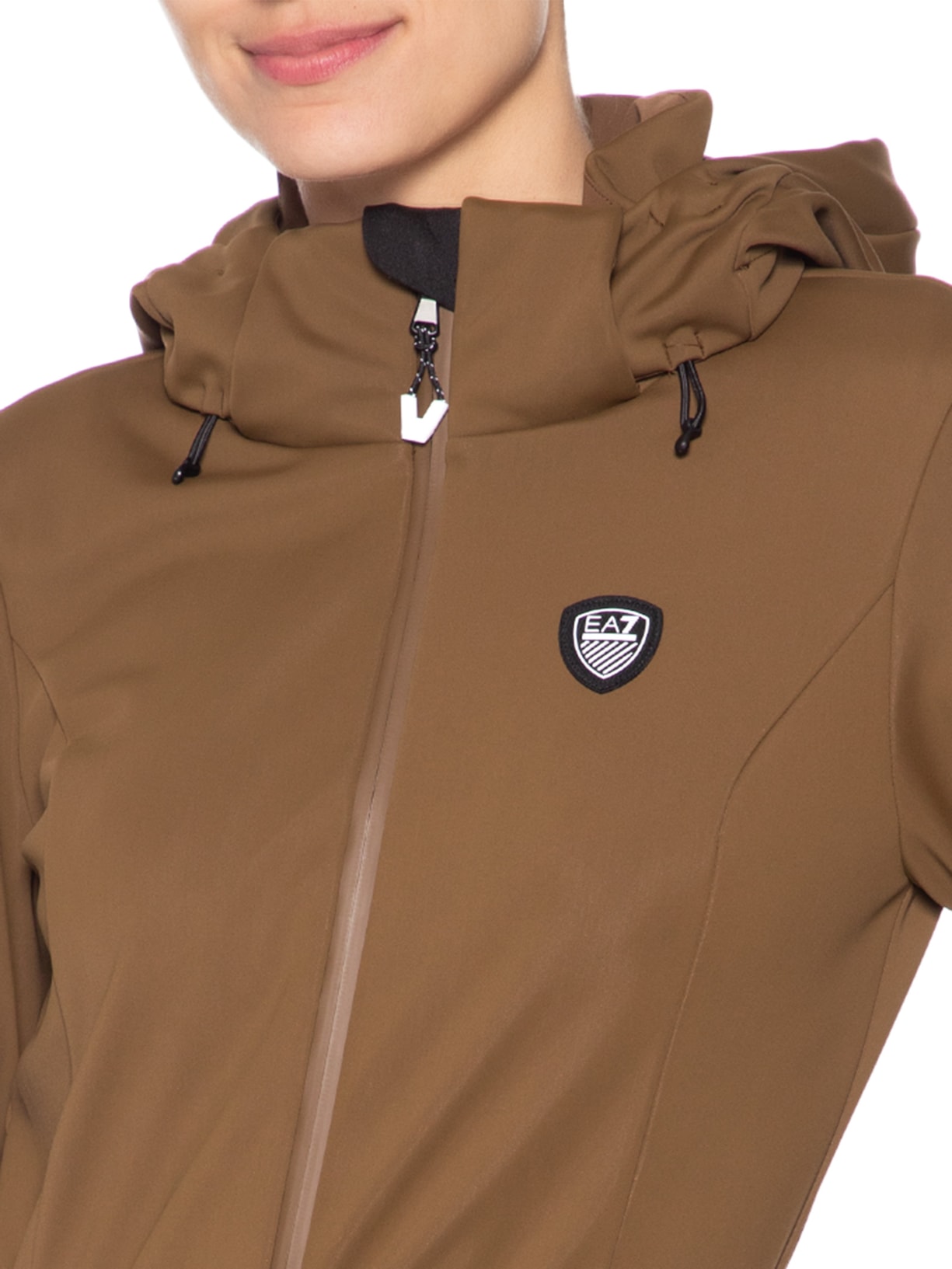 Macacão Feminino Com Cinto Sky Marrom Ea7 Emporio Armani