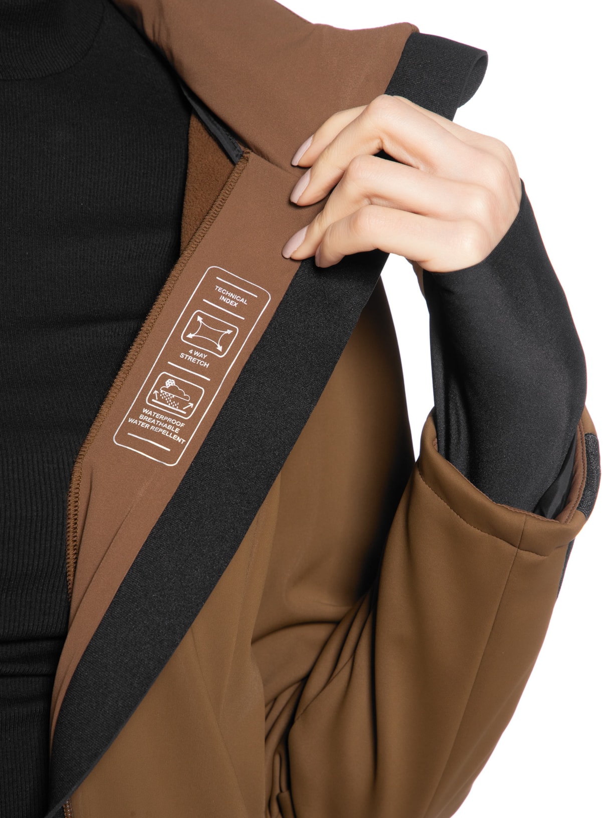 Macacão Feminino Com Cinto Sky Marrom Ea7 Emporio Armani