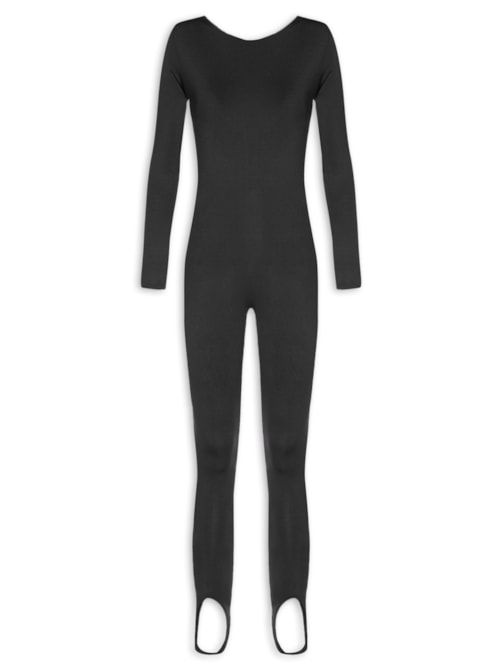 Macacão Feminino com Decote Costas - Preto