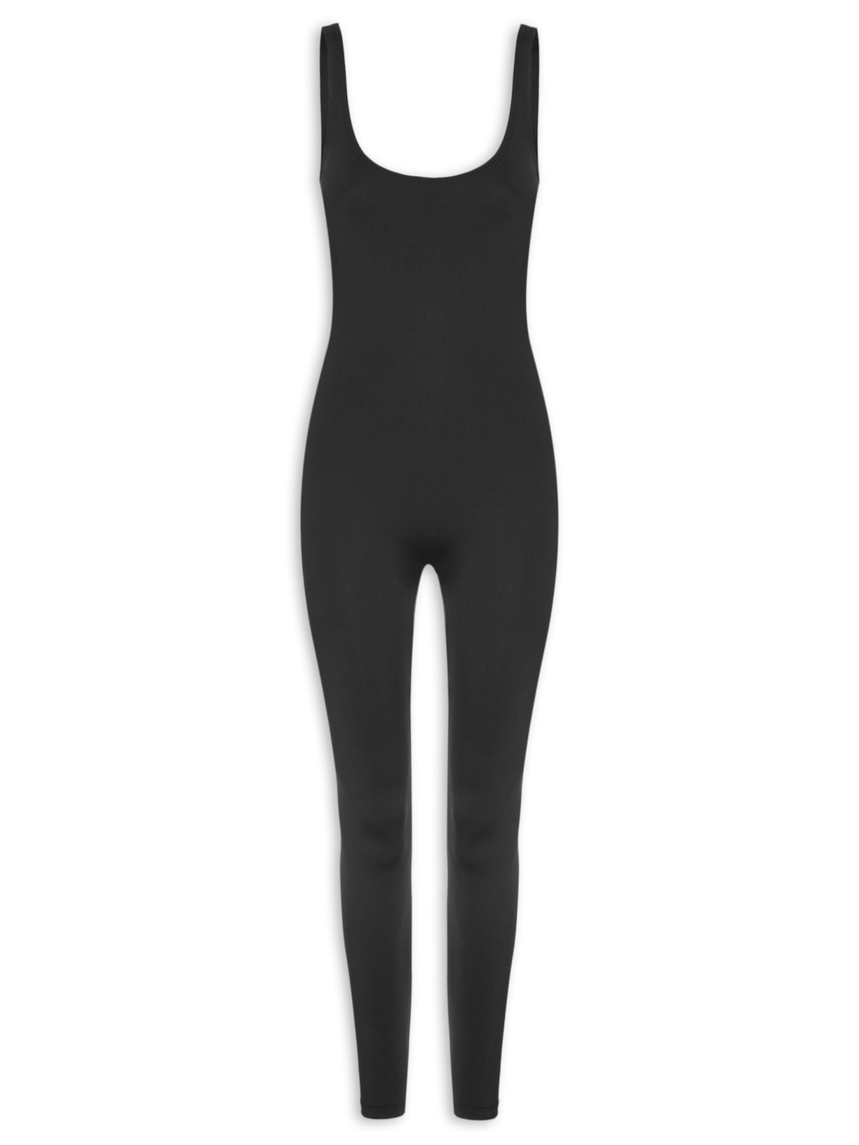 Macacão Feminino Com Decote Costas Profundo - Preto