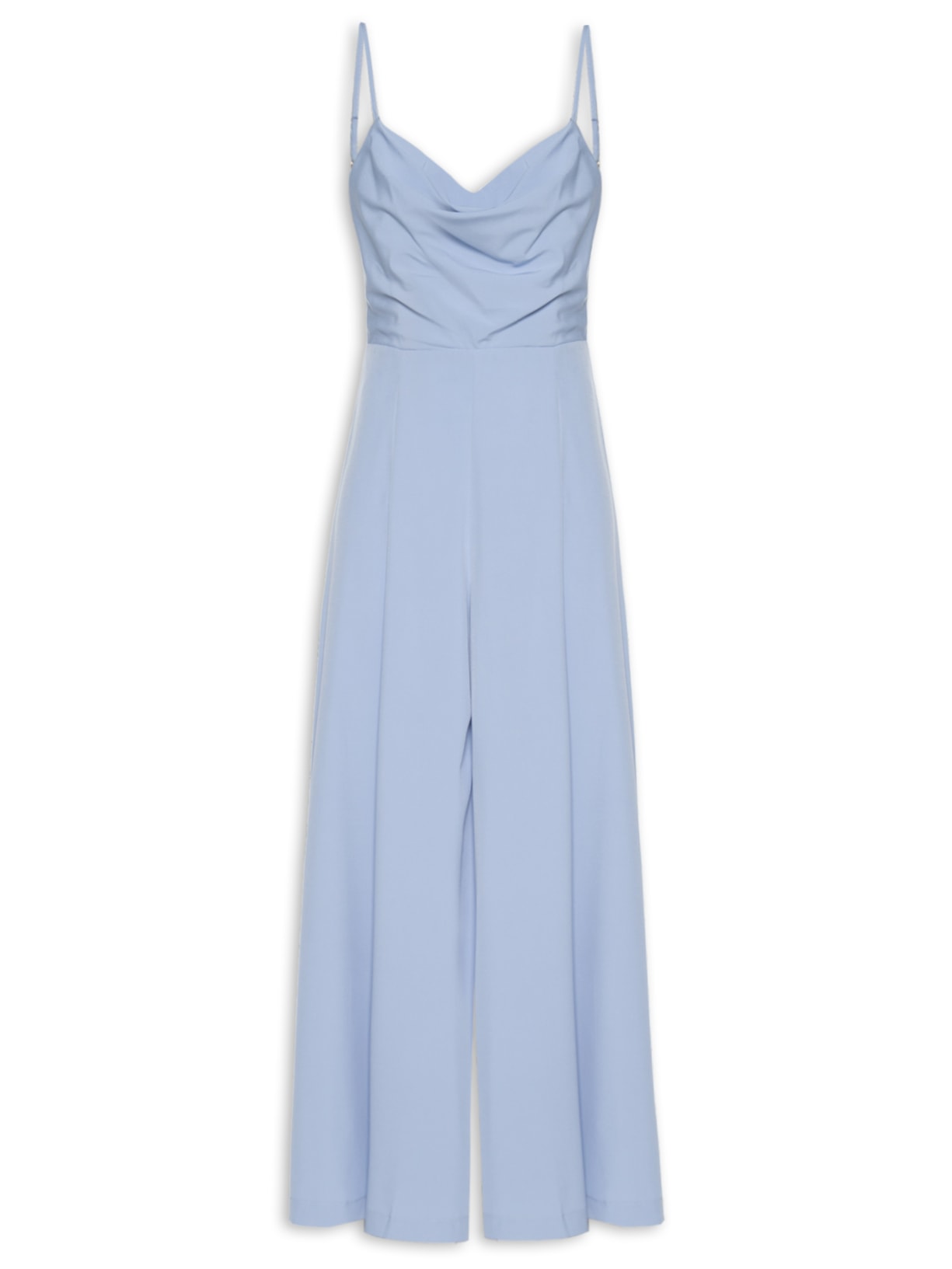 Macacão Feminino Com Decote Degagê - Azul