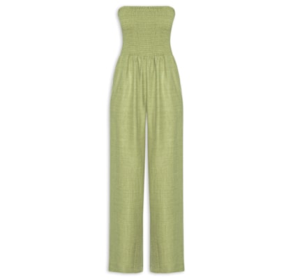 Macacão Feminino Com Lastex - Verde