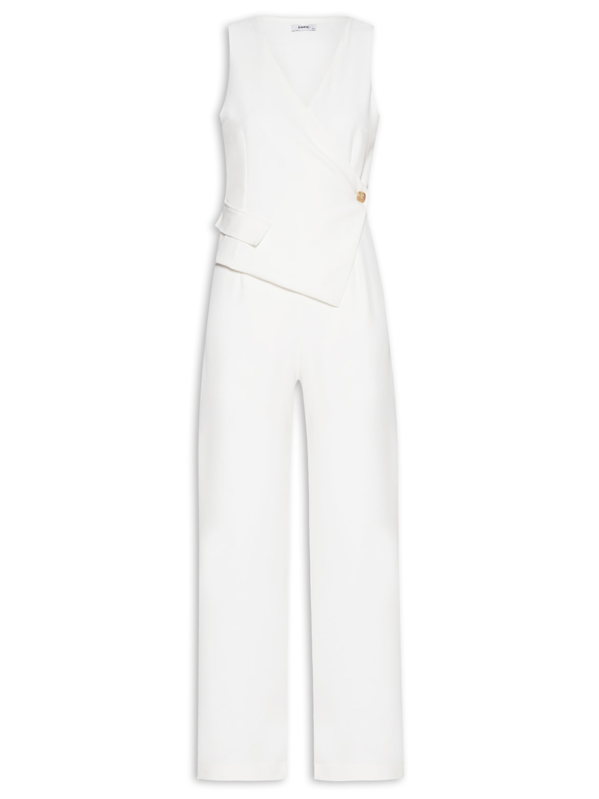 Macacão Feminino Com Transpasse - Off White