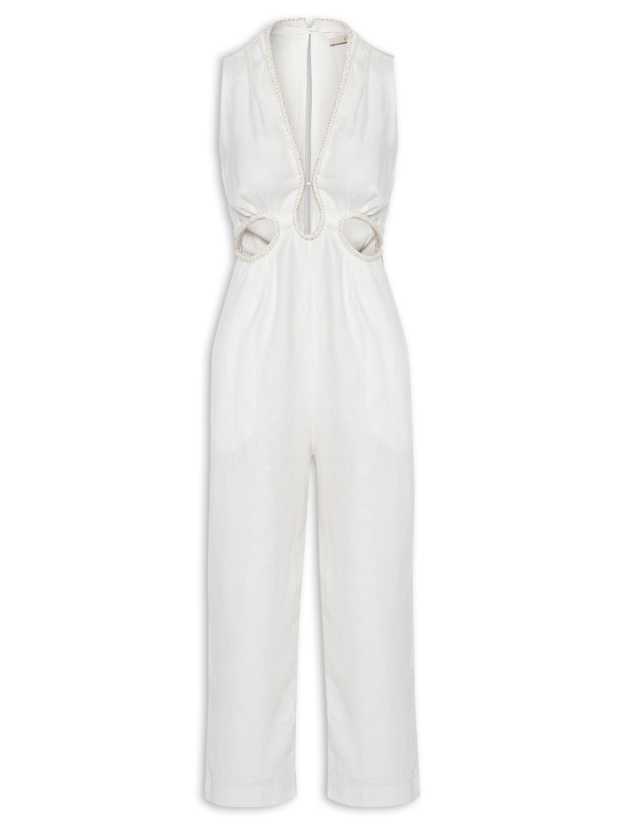 Macacão Feminino Confete - Branco