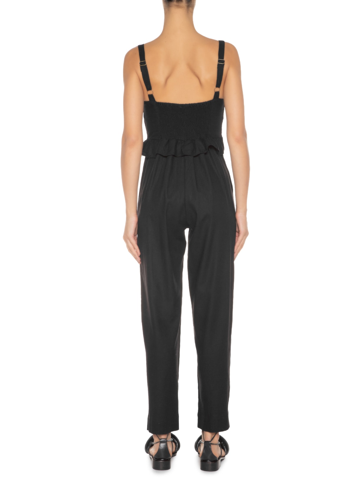 Macacão Feminino Corselet Midi Preto Farm