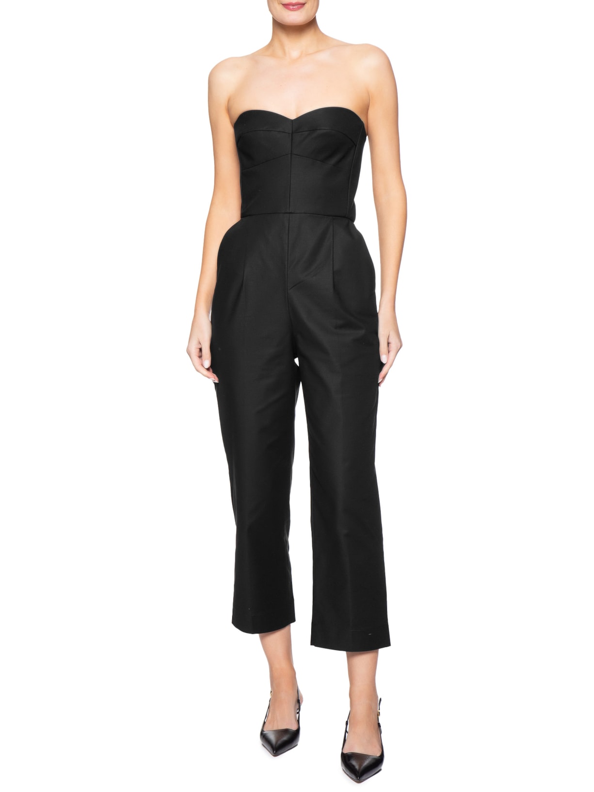 Macacão Feminino Corselet Prega E Vinco Preto Andrea Marques