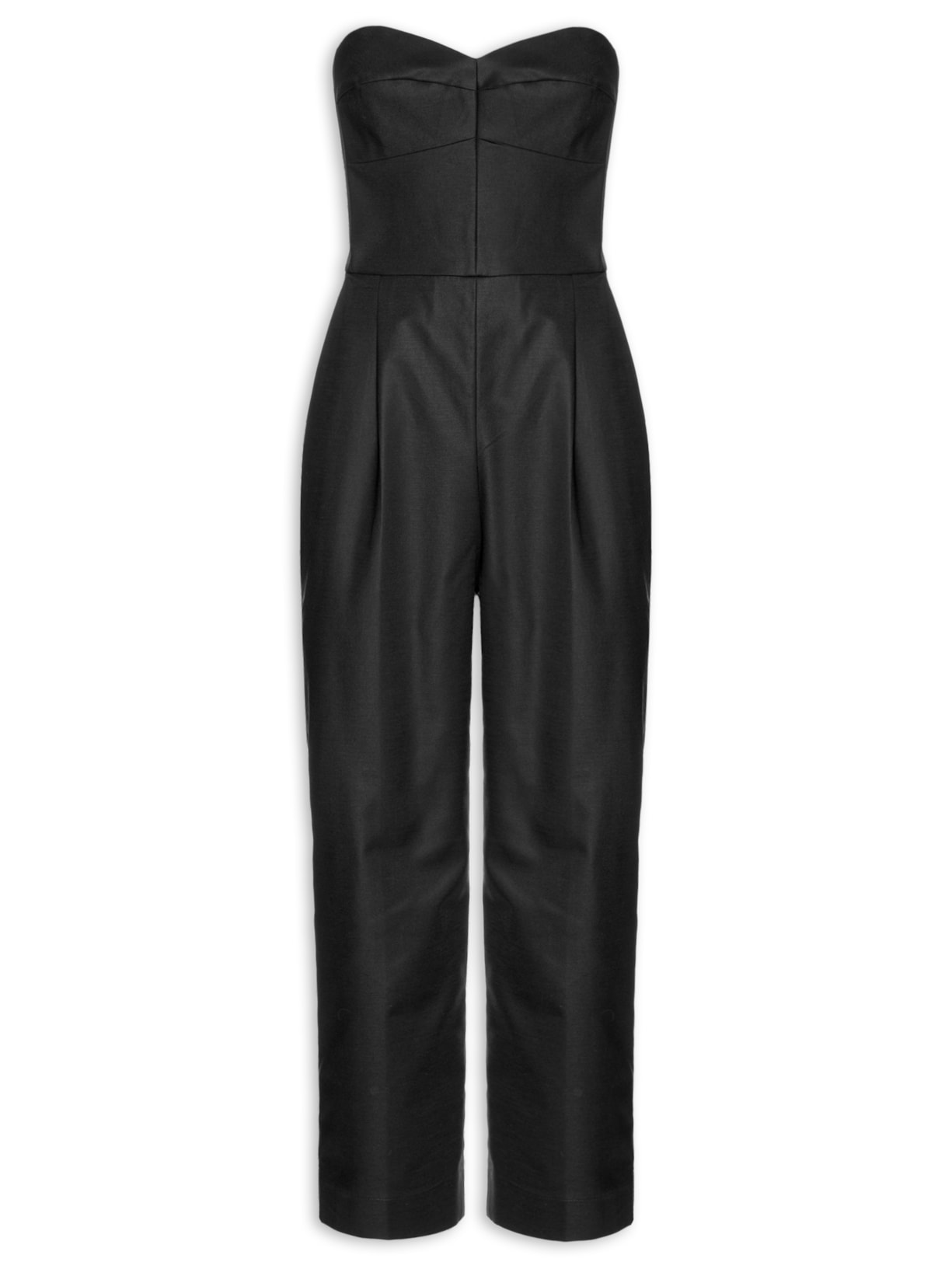 Macacão Feminino Corselet Prega E Vinco Preto Andrea Marques