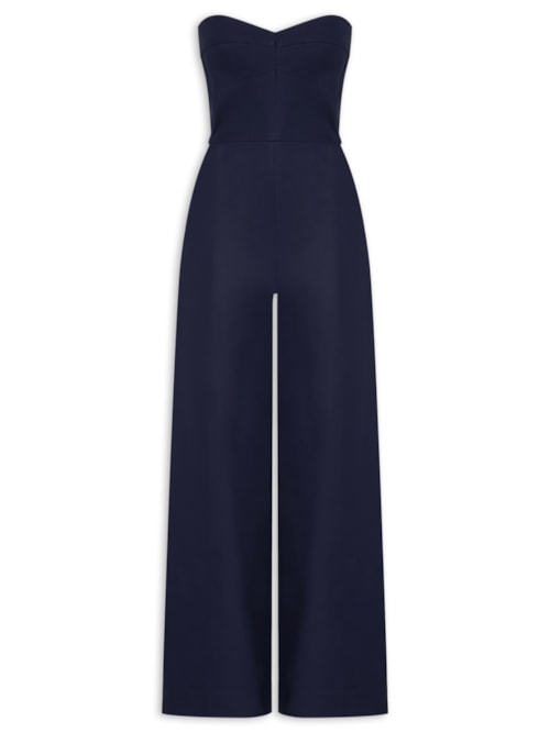 Macacão Feminino Corselet Wide - Azul
