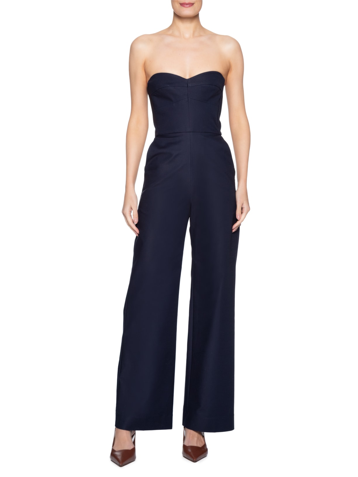 Macacão Feminino Corselet Wide Azul Andrea Marques