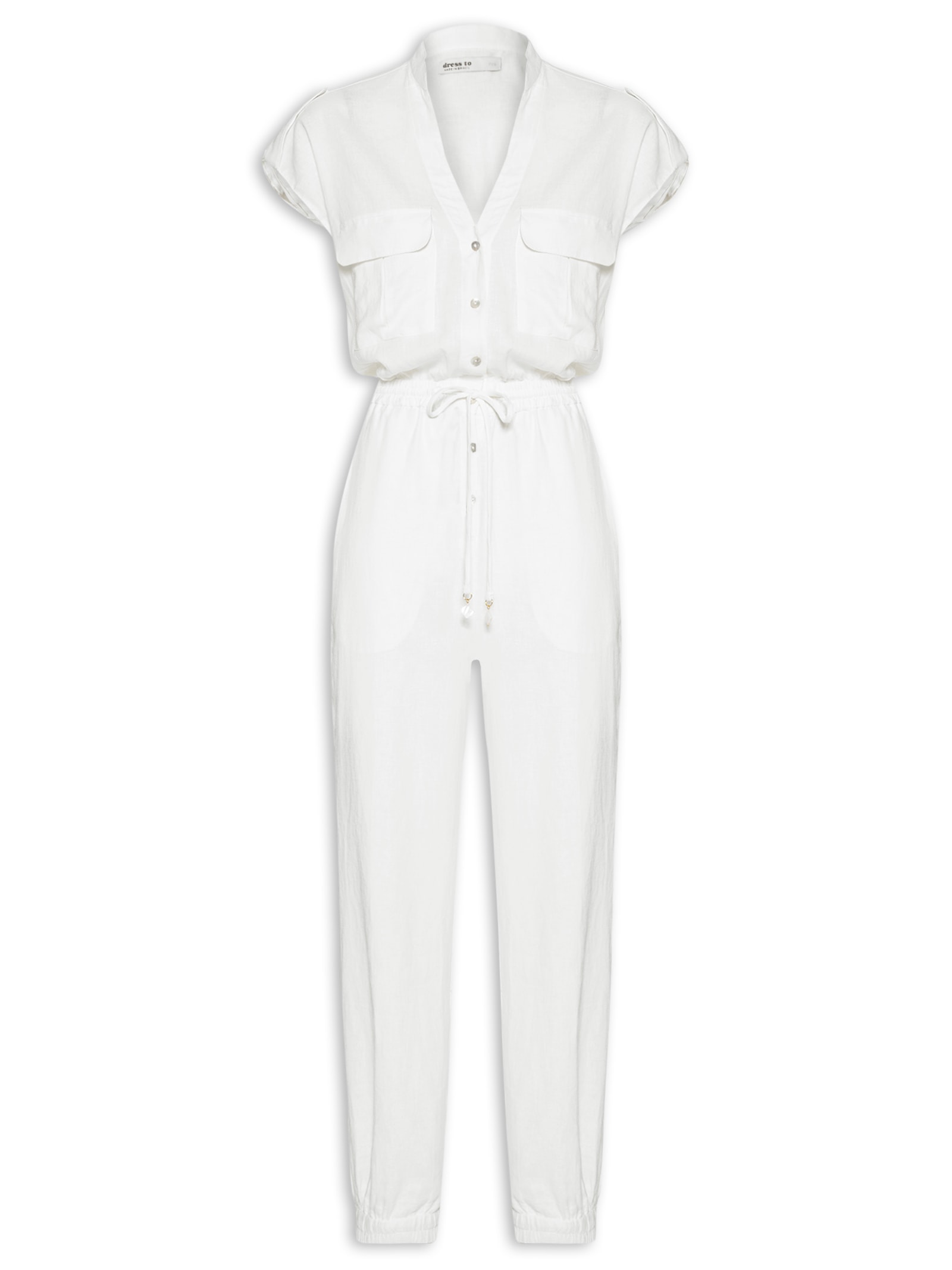 Macacão Feminino Cós Elástico - Dress To - Off White
