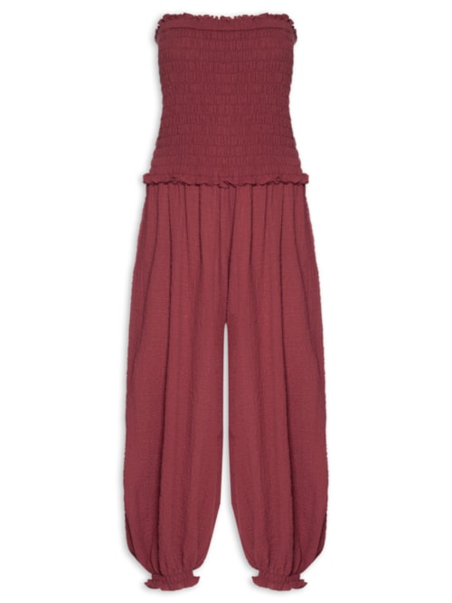 Macacão Feminino Cotton Road – Vermelho