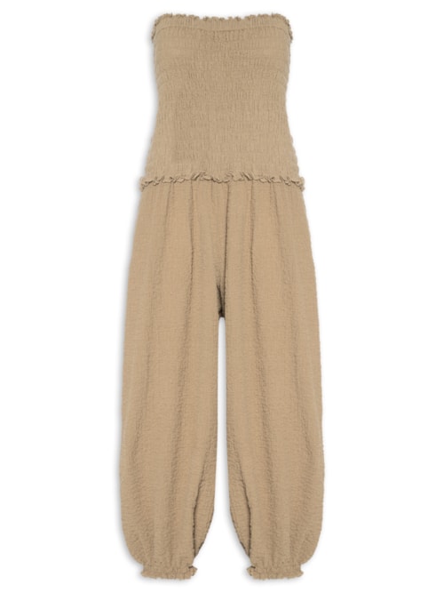 Macacão Feminino Cotton Road – Bege