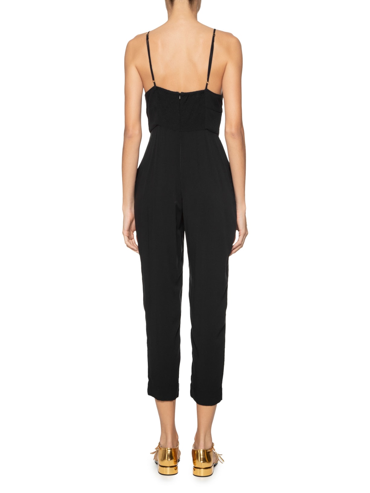 Macacão Feminino Crepe Basic Preto Dress To