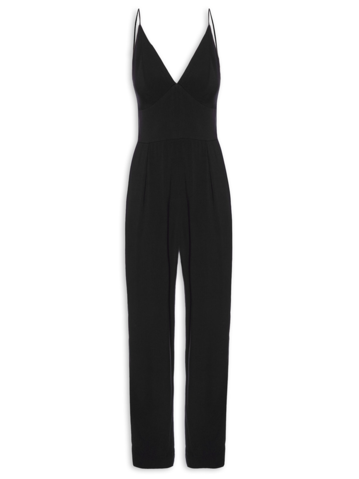 Macacão Feminino Crepe Basic - Preto