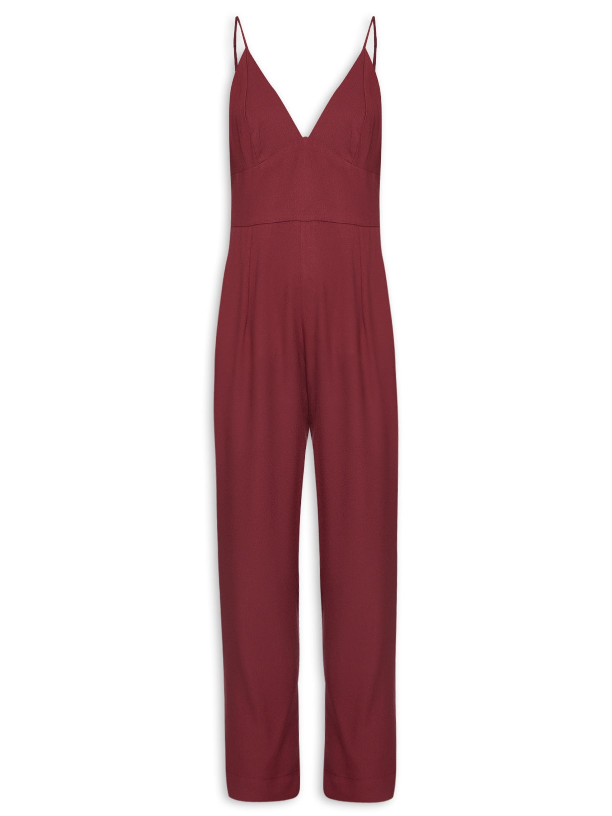 Macacão Feminino Crepe Basic - Vermelho