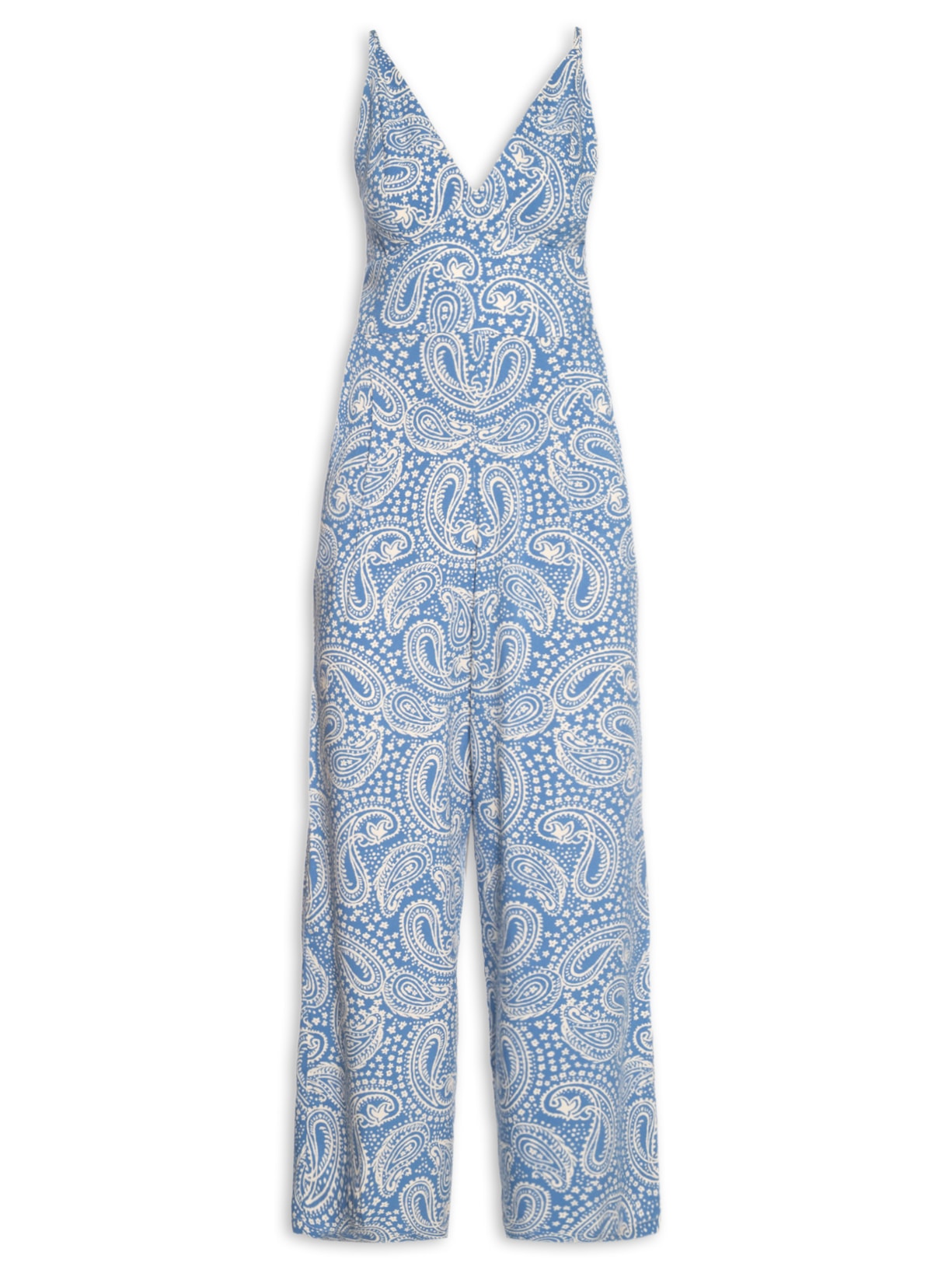 Macacão Feminino Crepe Estampa Céu Sereno - Azul