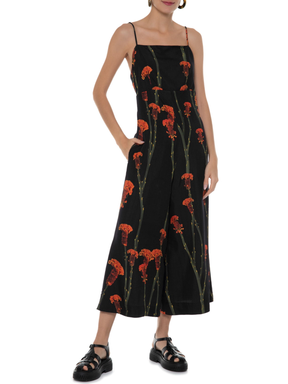 Macacão Feminino Crista Preto Osklen