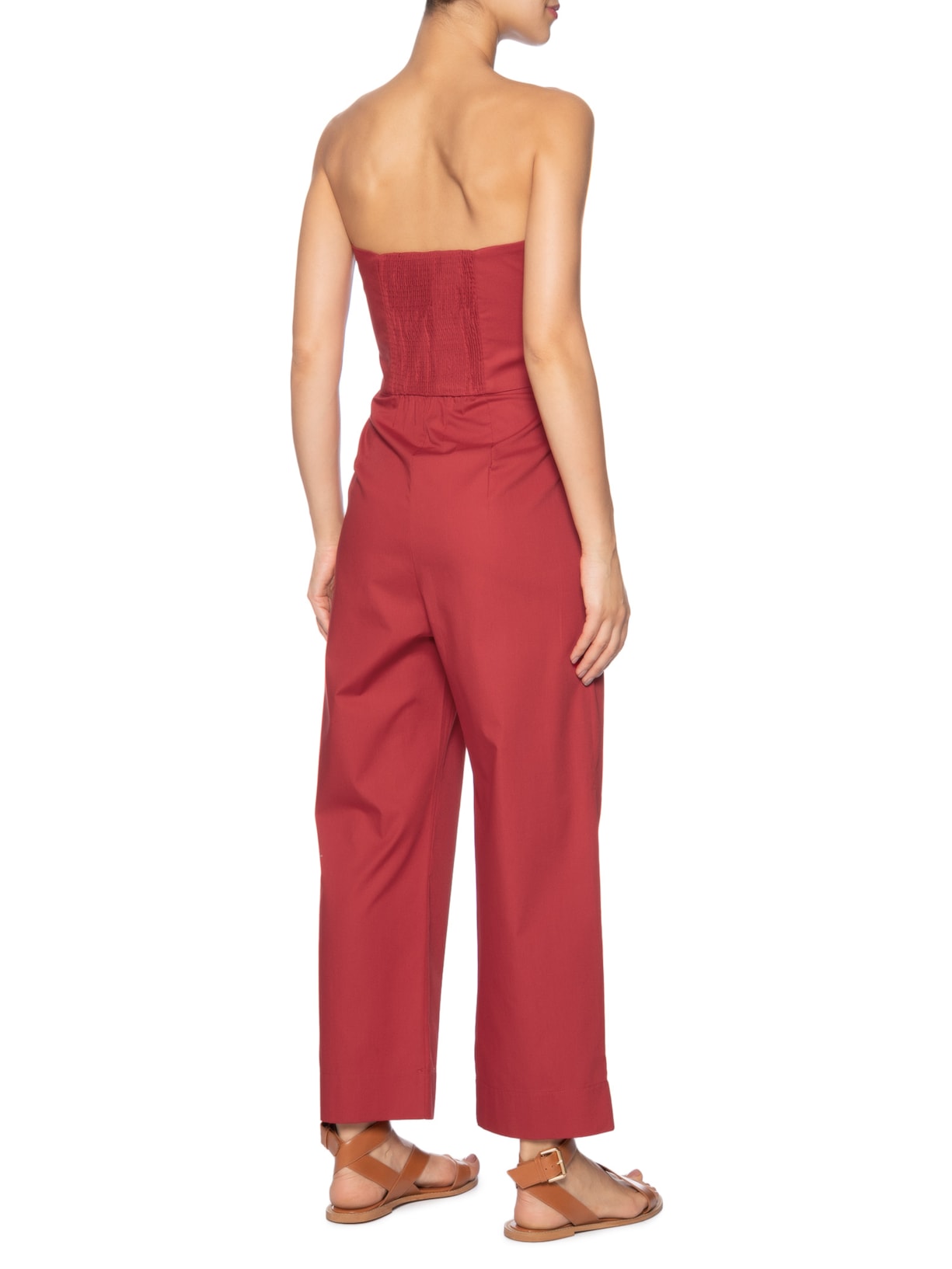 Macacão Feminino Cropped Alfaiataria Vermelho Dress To