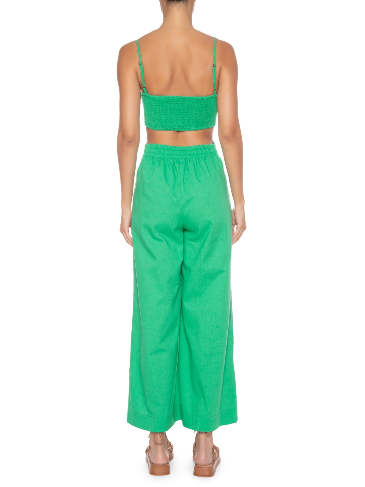 Macacão Feminino Cropped Corselet Verde Farm