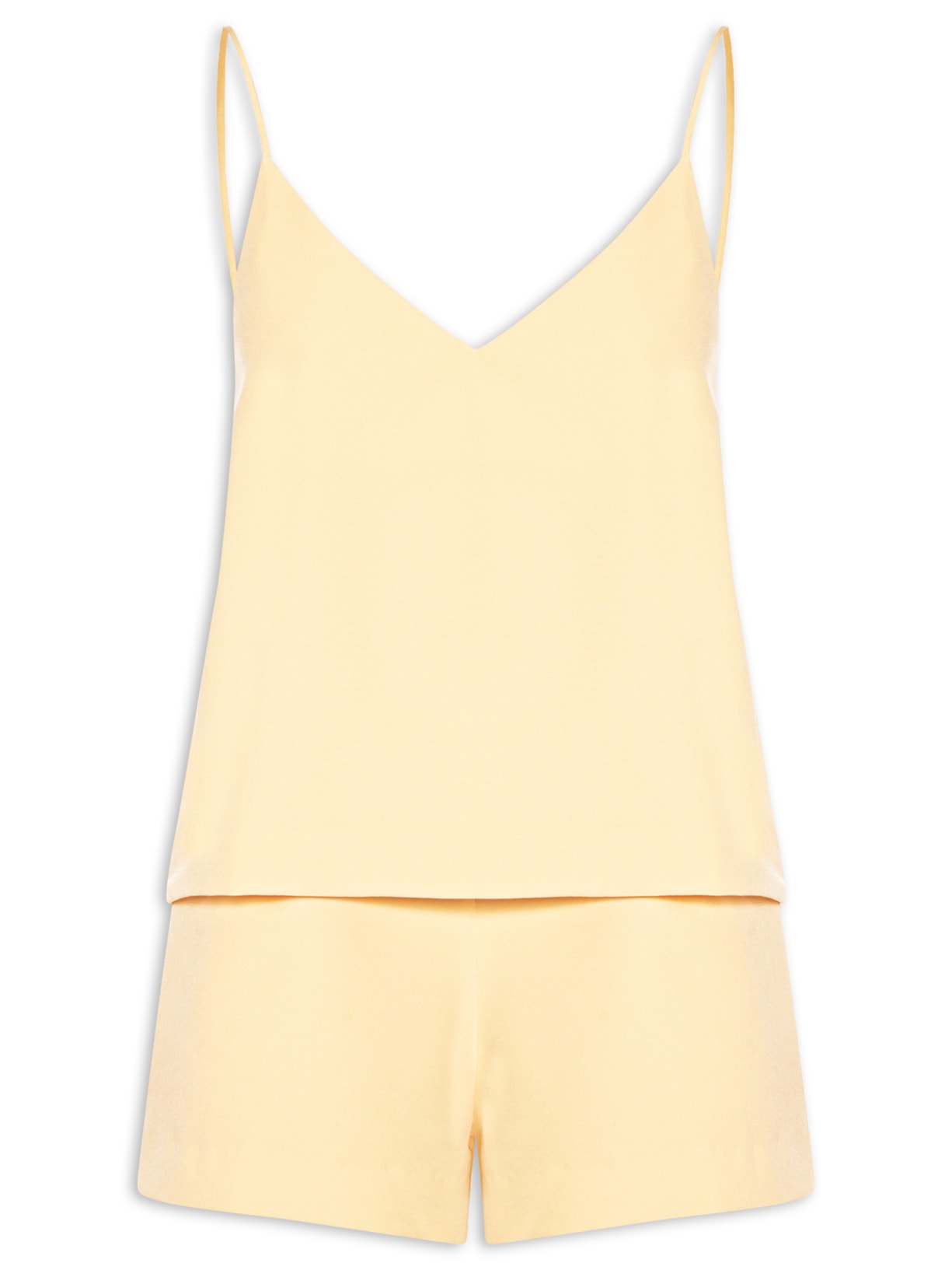 Macacão Feminino Curto Catia - Amarelo