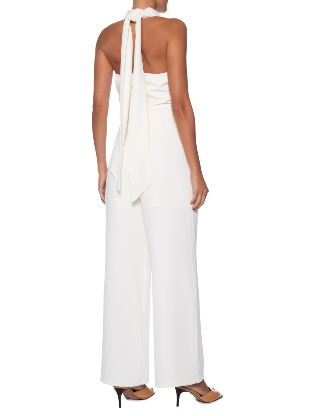 Macacão Feminino Decote Degagê  Off White '2Essential