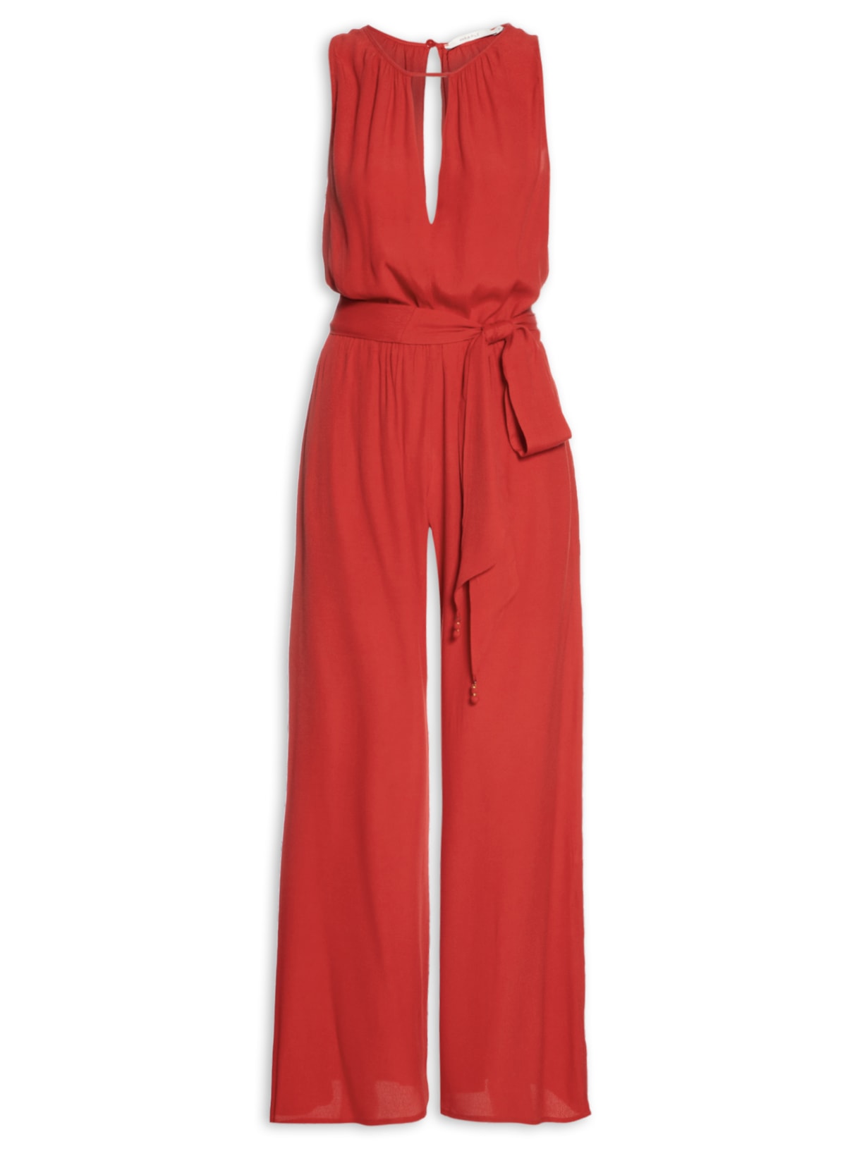 Macacão Feminino Decote Fenda - Vermelho