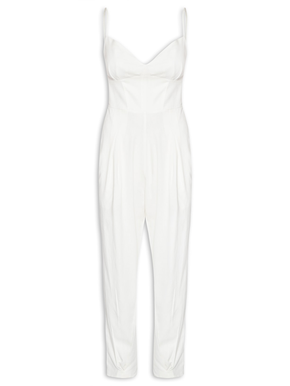 Macacão Feminino Decote Recorte - Branco