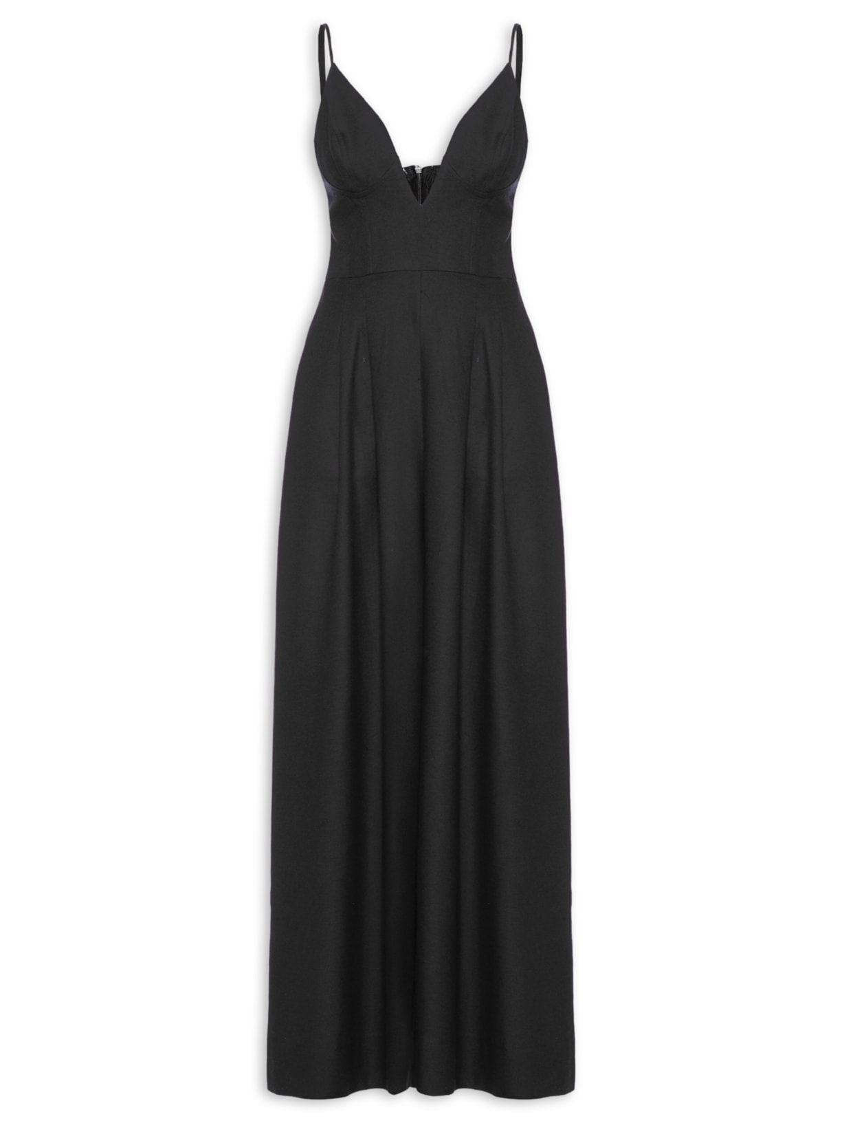 Macacão Feminino Decote V Pantalona - Preto