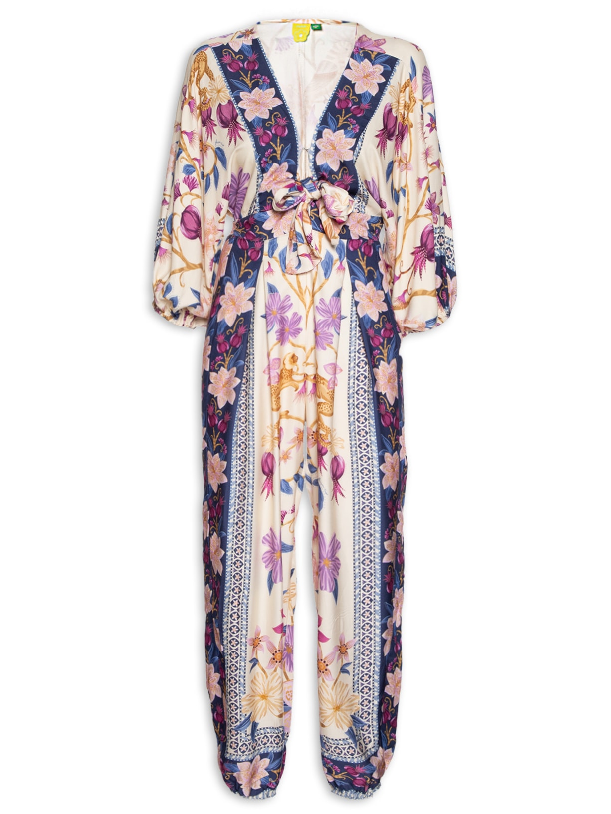 Macacão Feminino Delicadeza Floral - Roxo