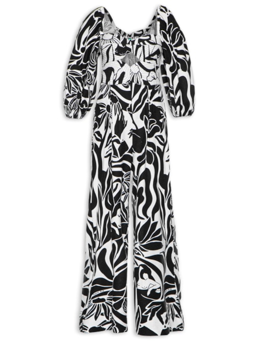 Macacão Feminino Delicadeza Surreal - Preto
