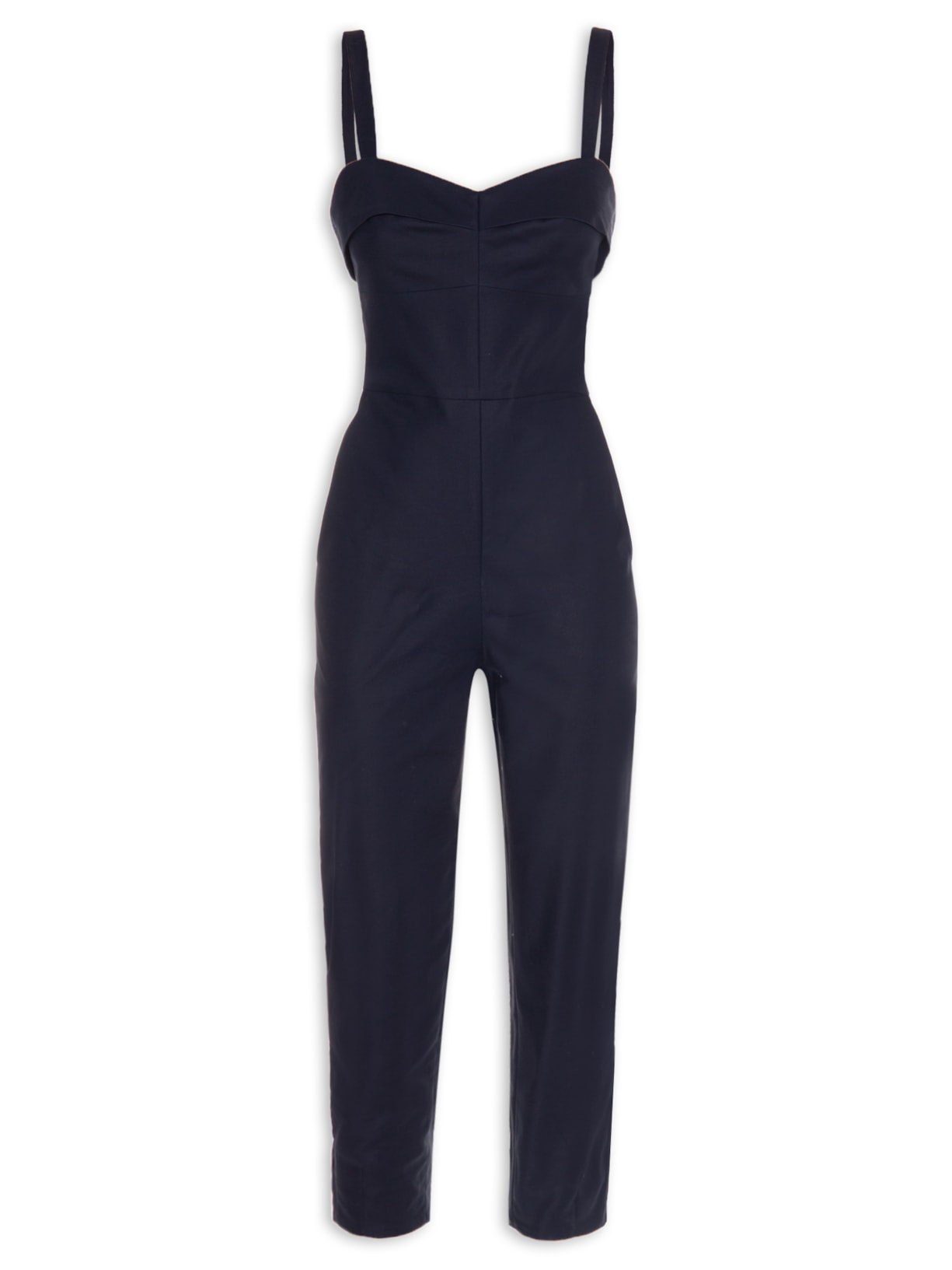 Macacão Feminino Dobra Busto - Azul