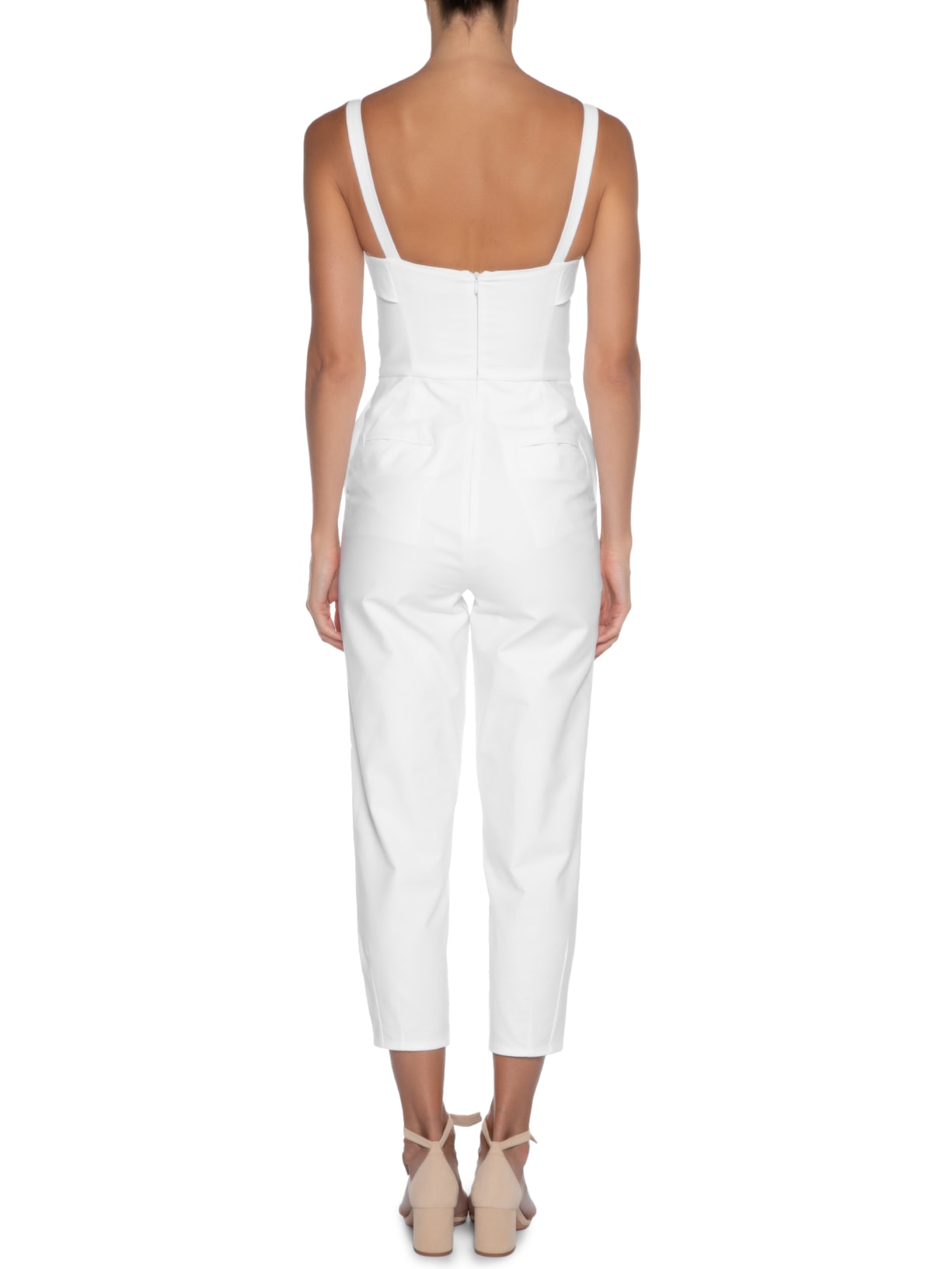 Macacão Feminino Dobra Busto Branco Andrea Marques