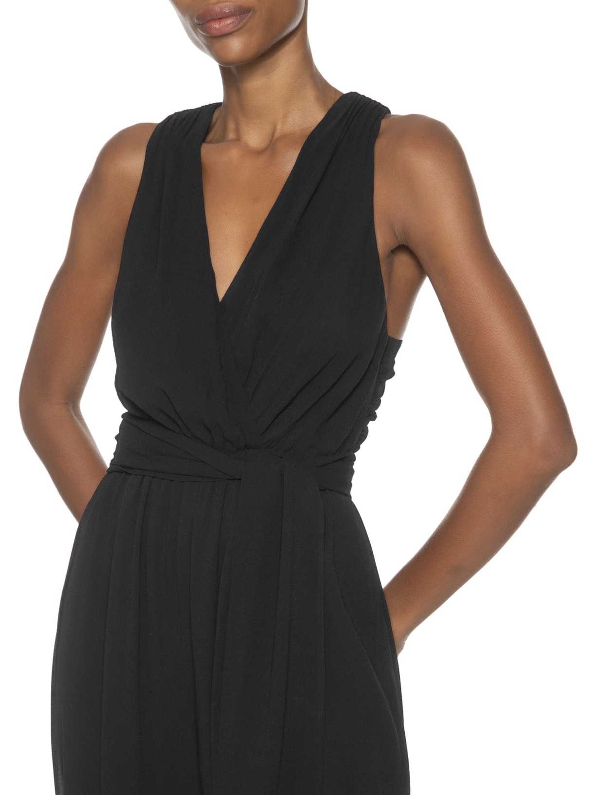 Macacão Feminino Drapeado Costas Preto Animale