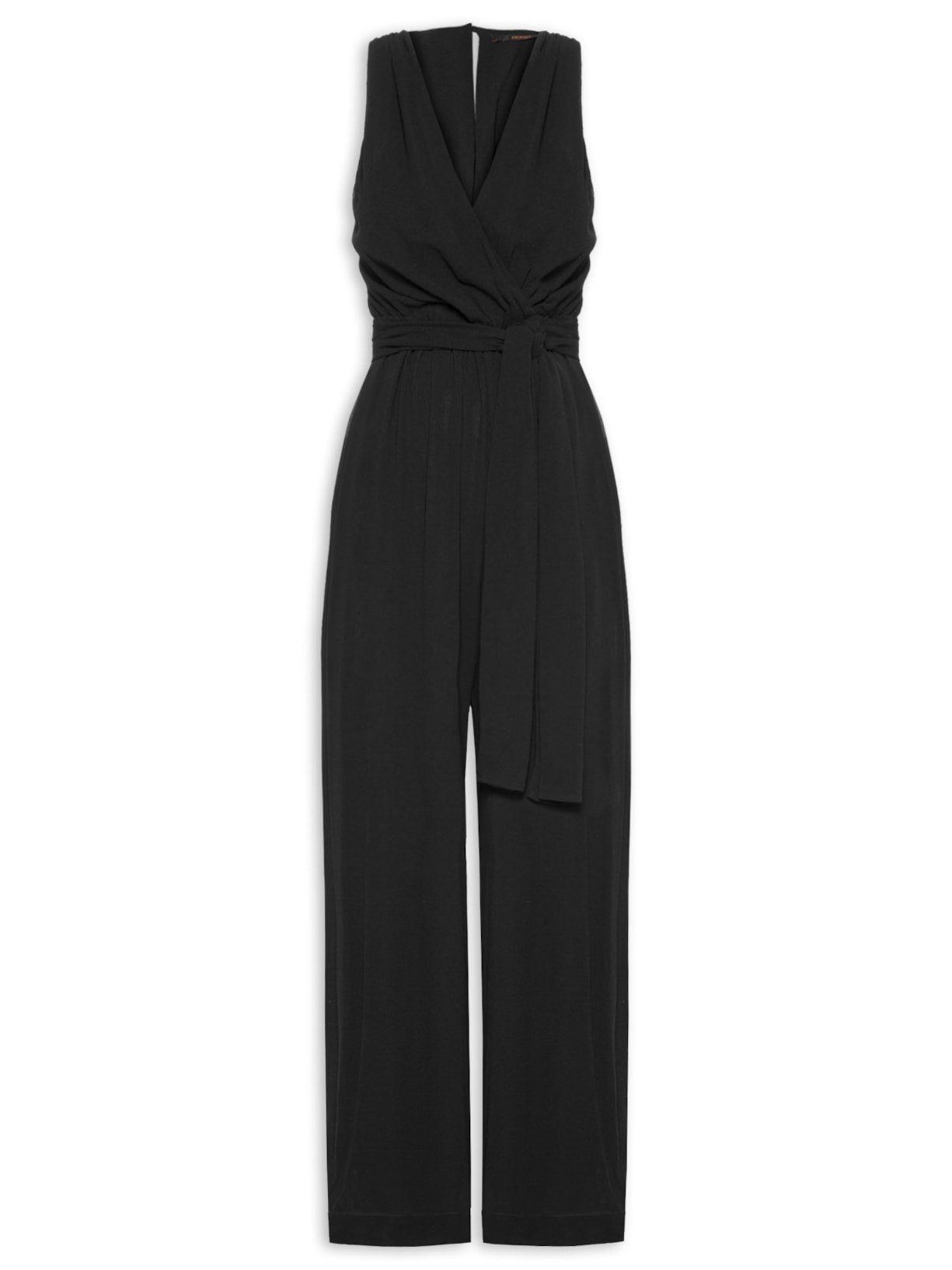 Macacão Feminino Drapeado Costas Preto Animale