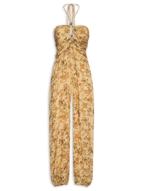 Macacão Feminino Estampa Blush - Amarelo