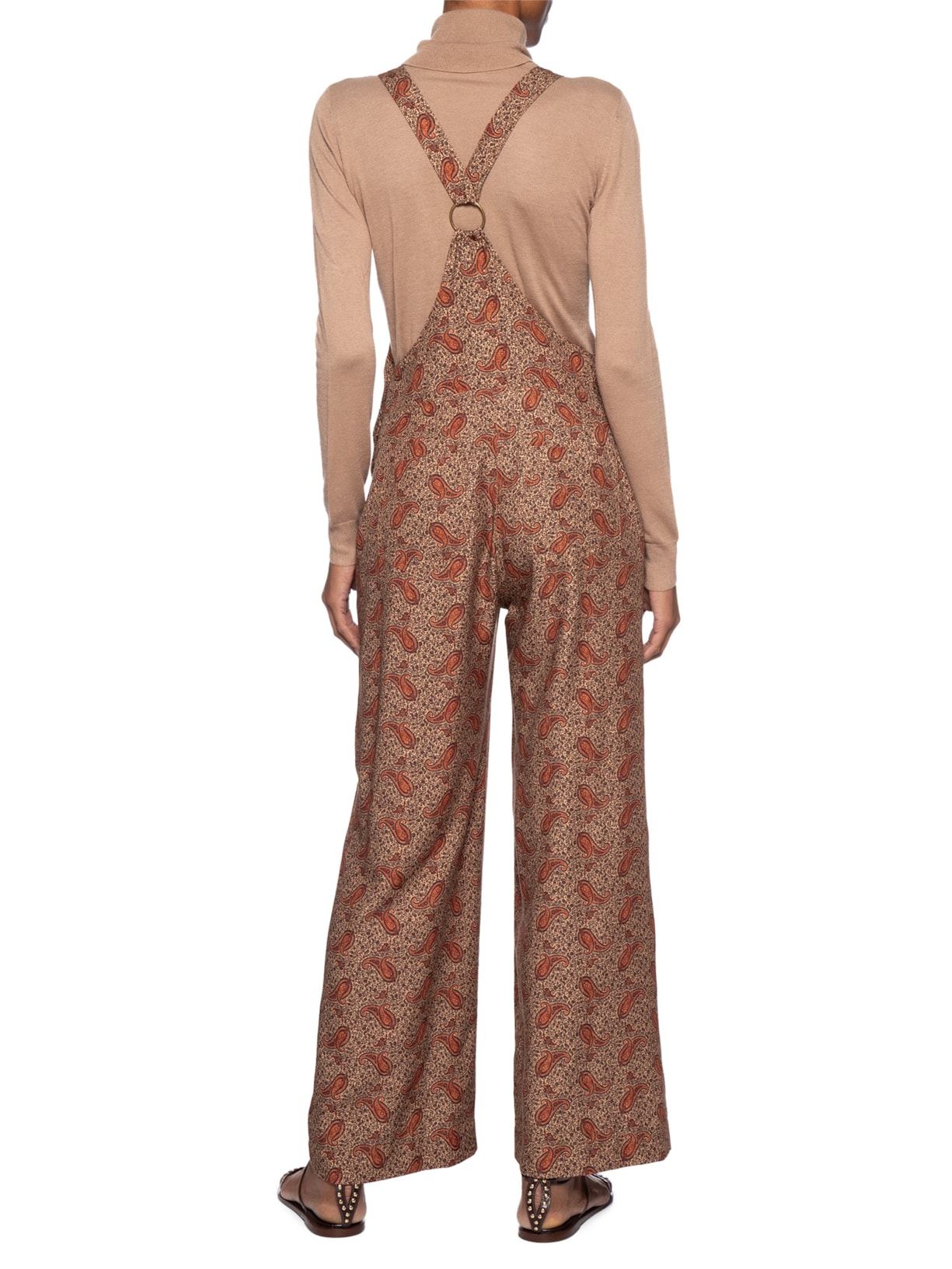 Macacão Feminino Estampa Maya Marrom Maria Filó