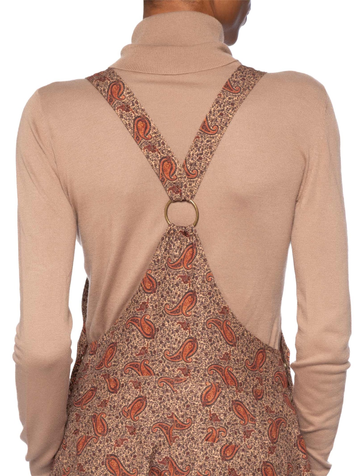 Macacão Feminino Estampa Maya Marrom Maria Filó