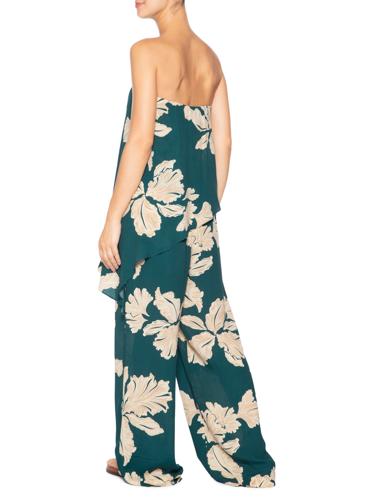 Macacão Feminino Estampa Pétala Verde Dress To