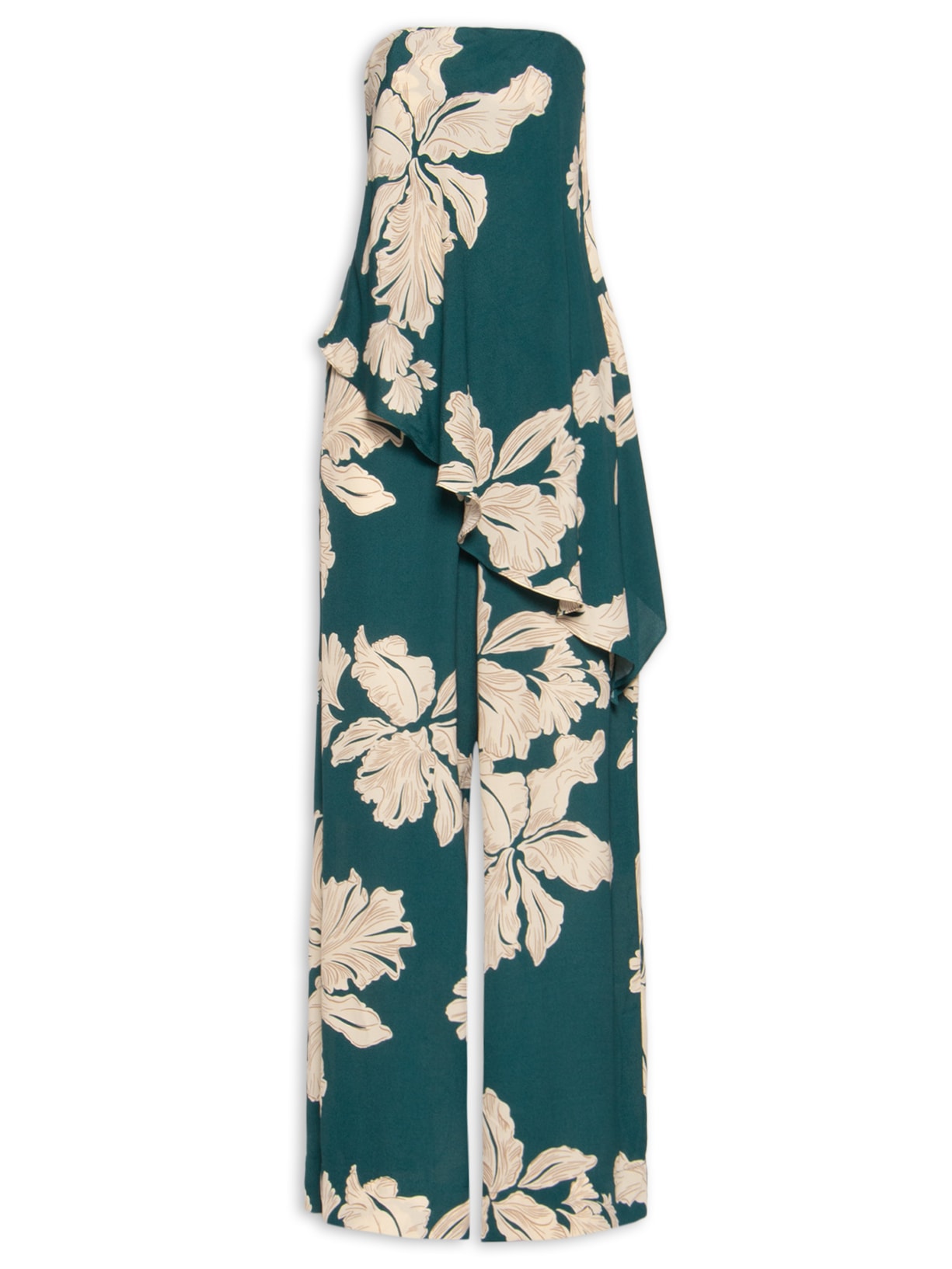 Macacão Feminino Estampa Pétala - Verde