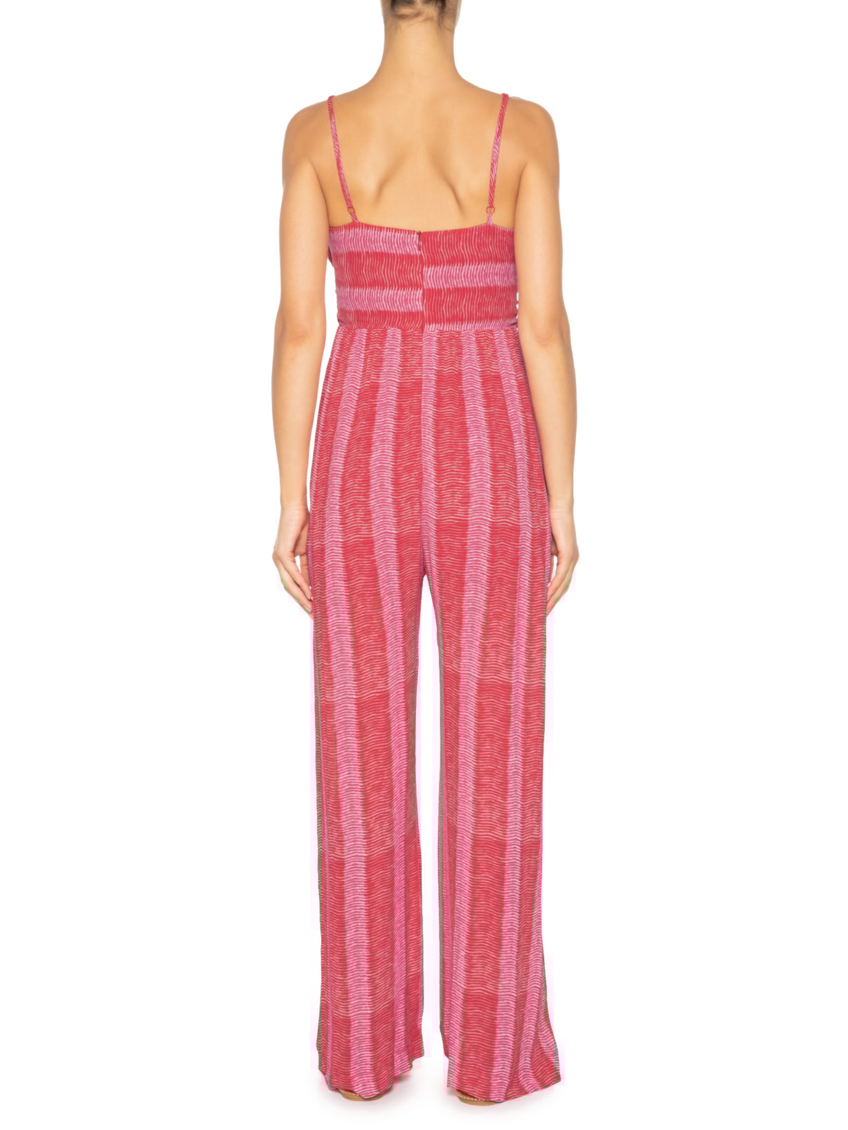 Macacão Feminino Estampa Tenerife Vermelho Maria Filó