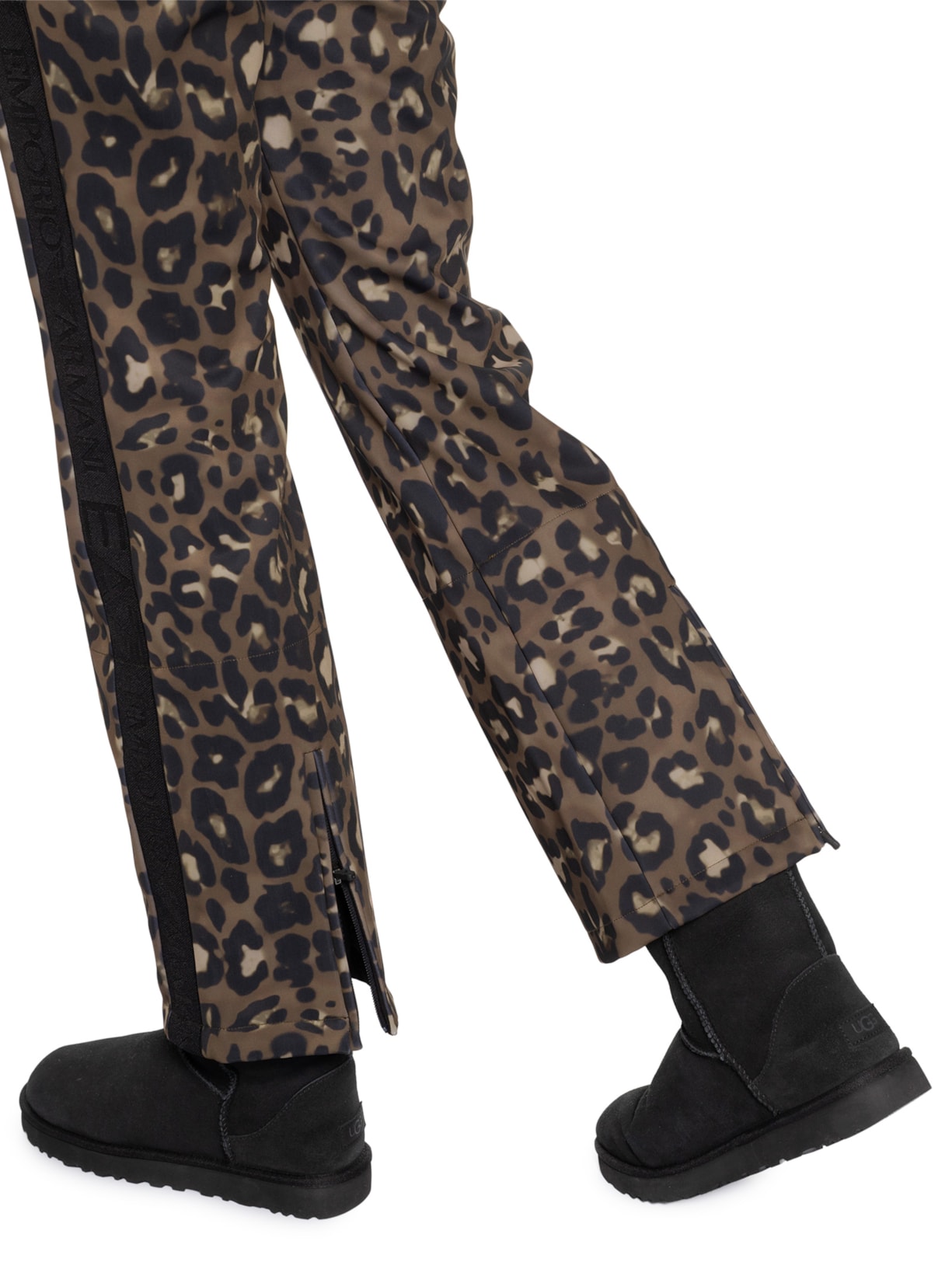 Macacão Feminino Estampado Com Zíper Marrom Ea7 Emporio Armani