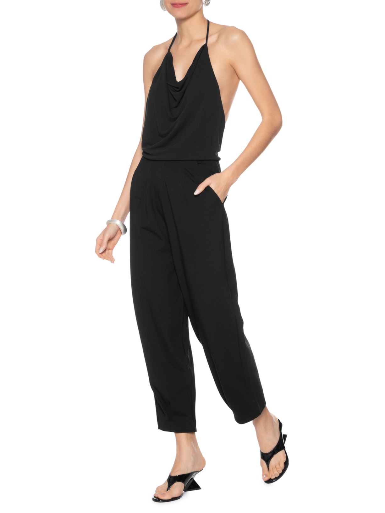 Macacão Feminino Estruturado Degagê Preto Animale