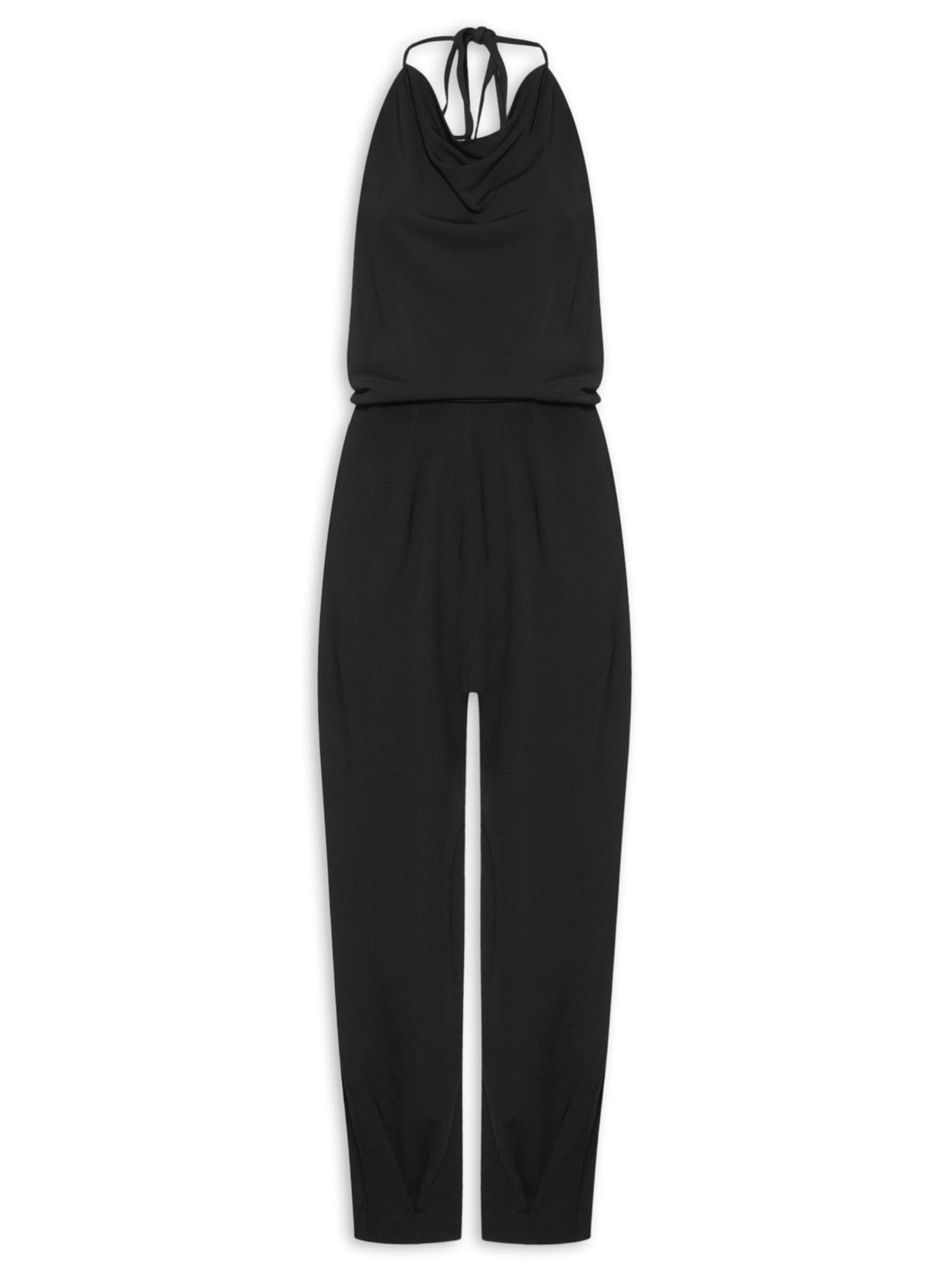 Macacão Feminino Estruturado Degagê - Preto