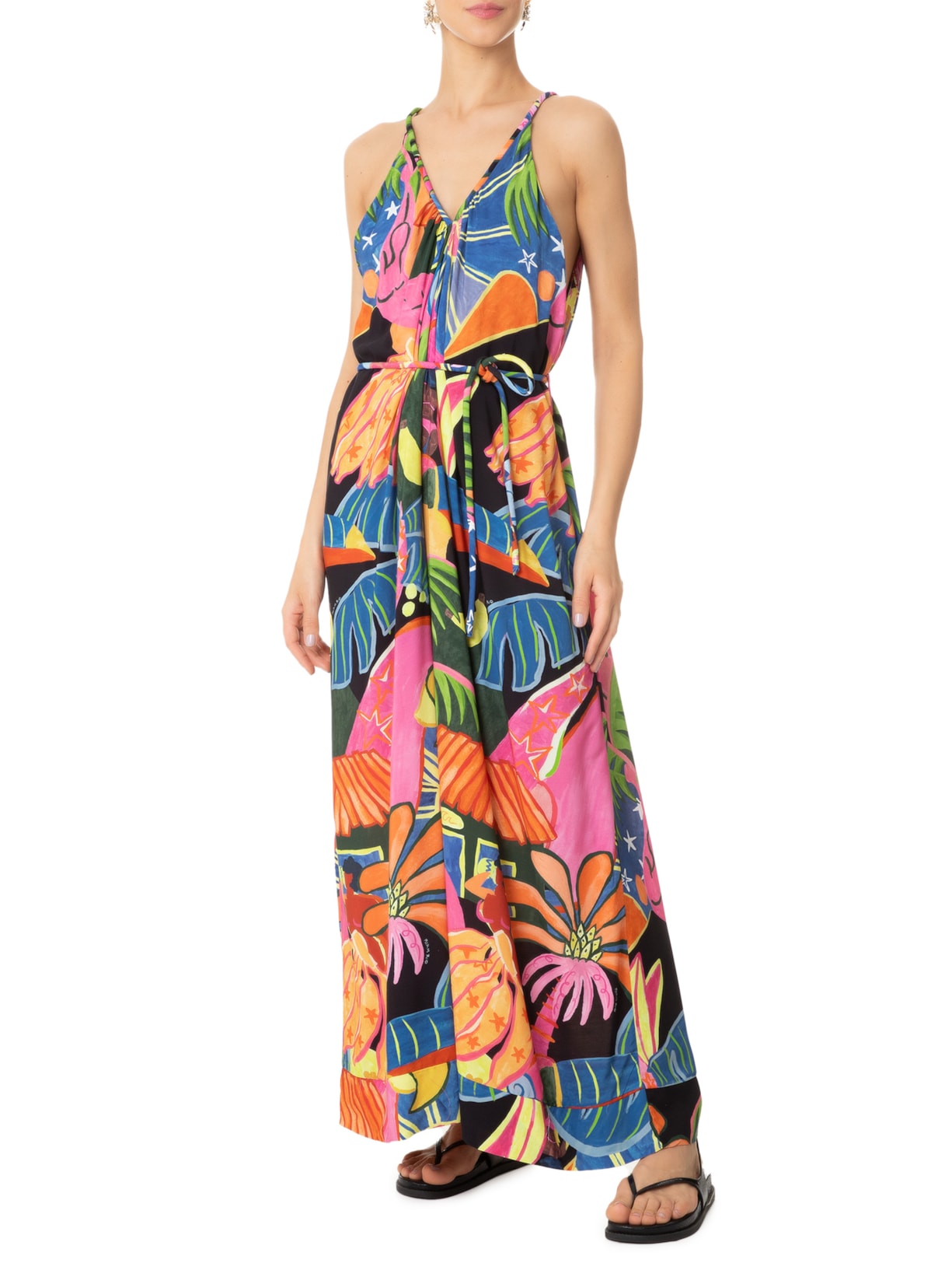 Macacão Feminino Fantasia Rosa Farm