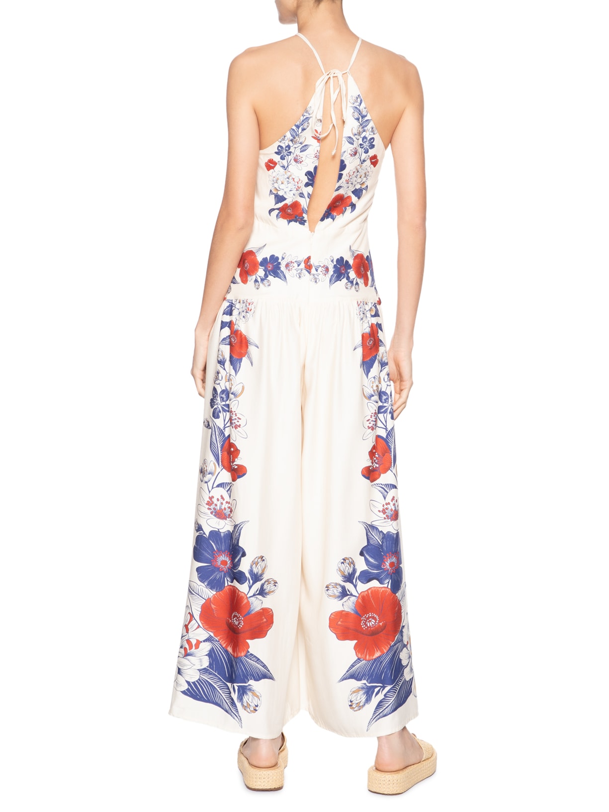 Macacão Feminino Floral Lina Branco Farm