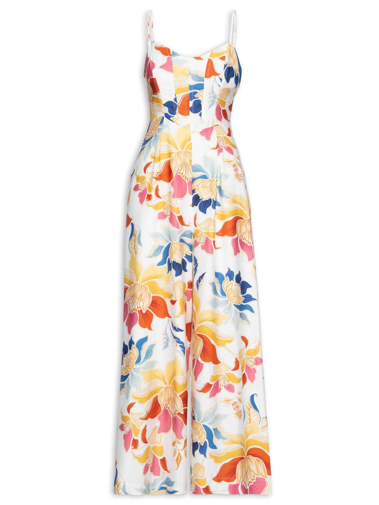 Macacão Feminino Floral Majestoso - Amarelo