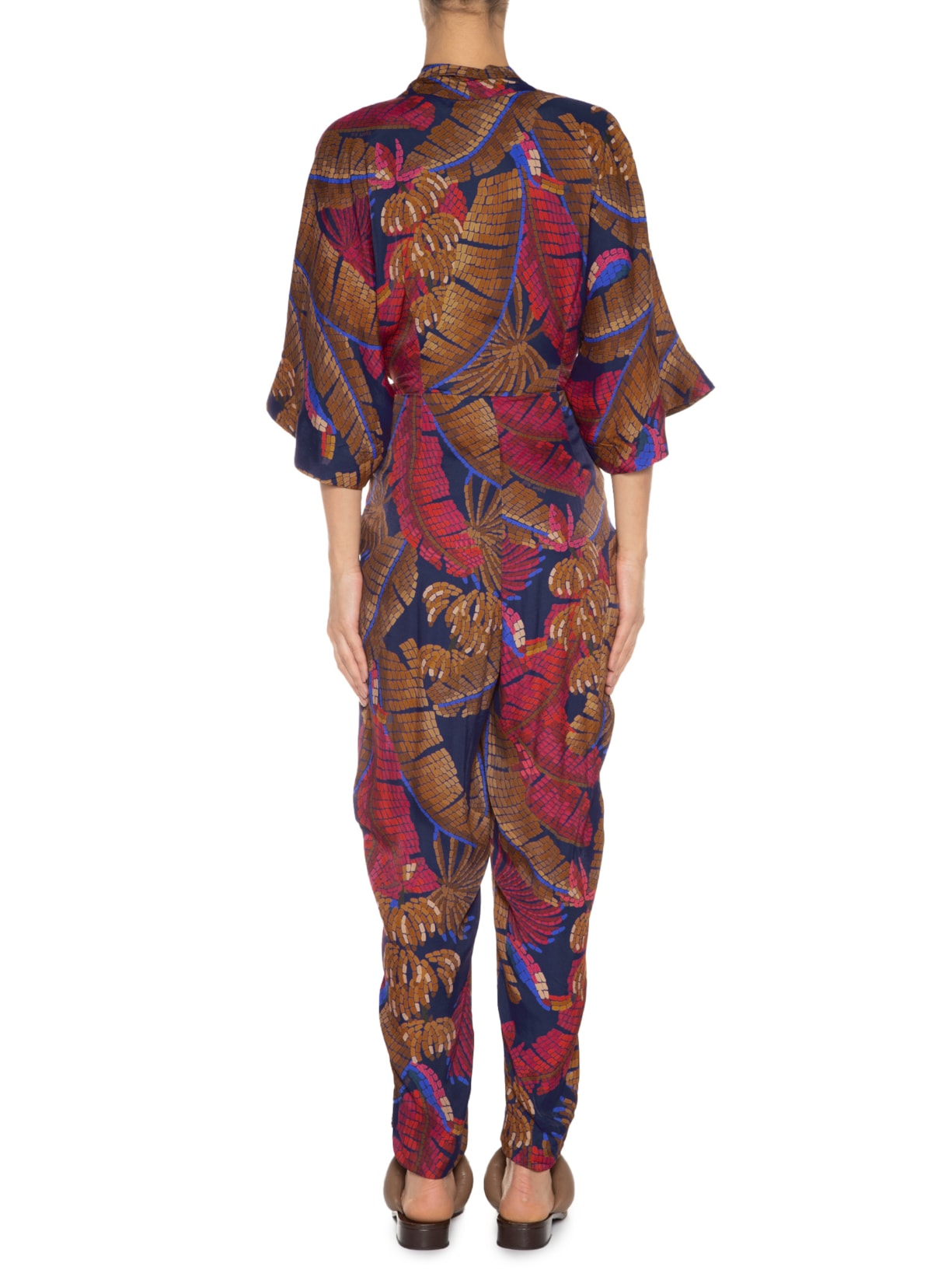 Macacão Feminino Floresta Mosaico Azul Farm