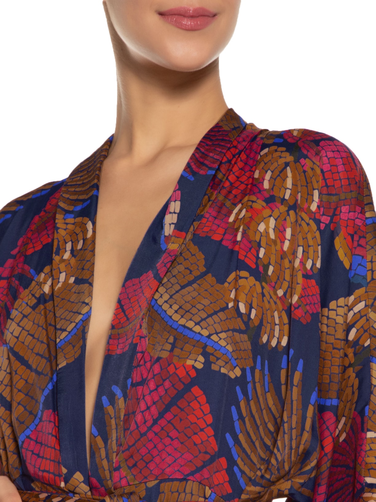 Macacão Feminino Floresta Mosaico Azul Farm