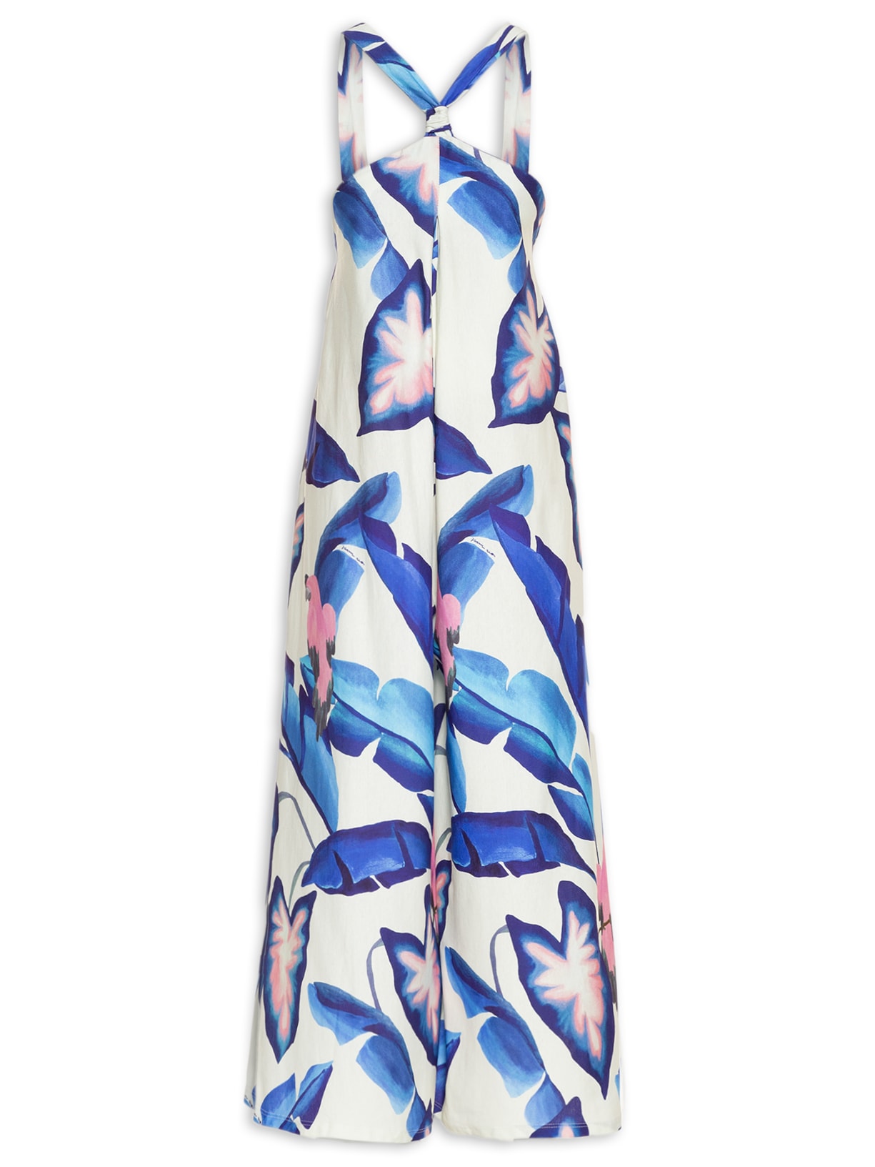 Macacão Feminino Folhagem de Verão - Azul