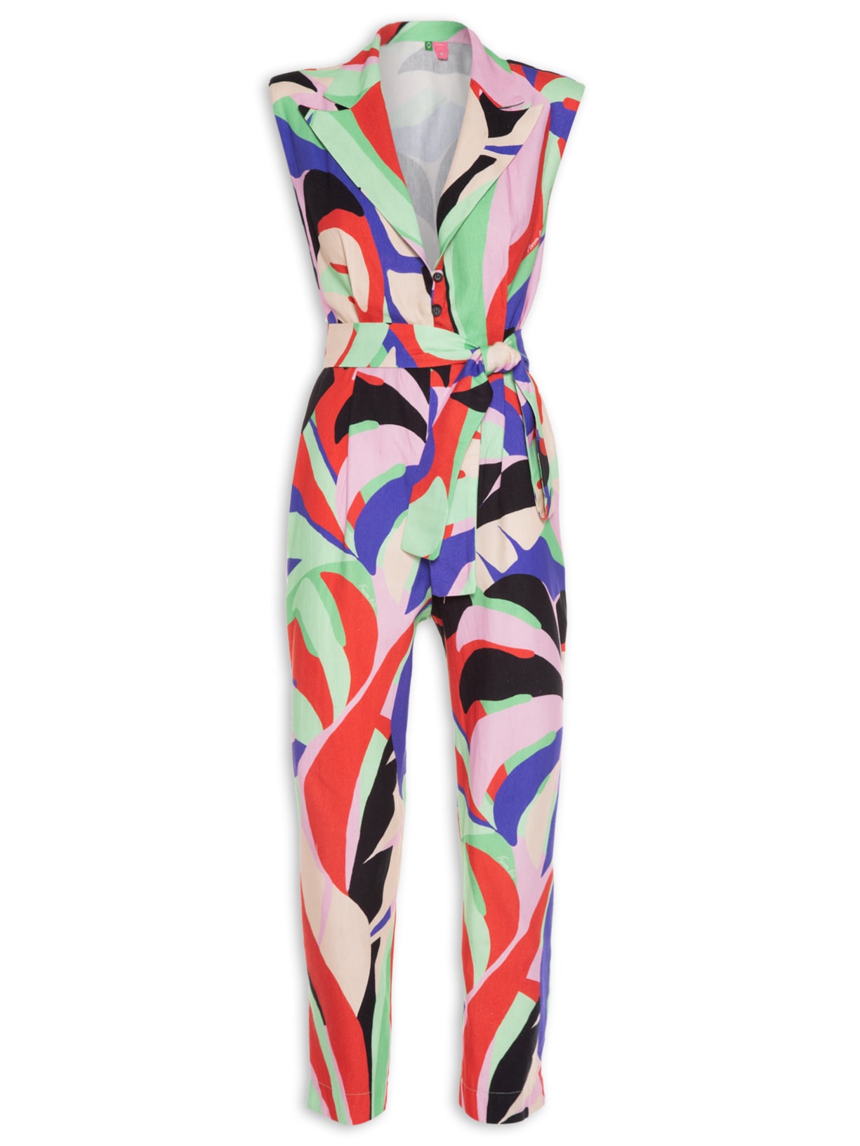 Macacão Feminino Folhagem Fresca Rosa Farm